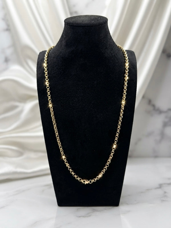 9K Yellow Gold Belcher Link Chain 27''