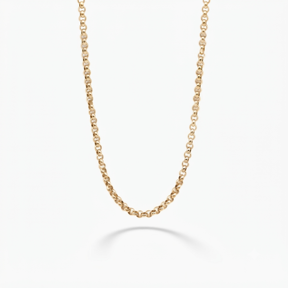 9K Yellow Gold Belcher Link Chain 27''