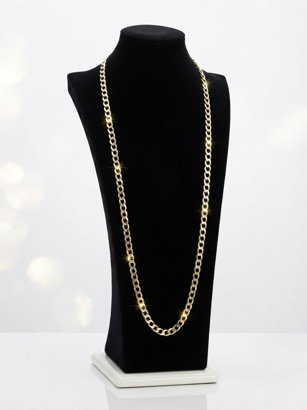 9K Yellow Gold Curb Link Chain 30.5''