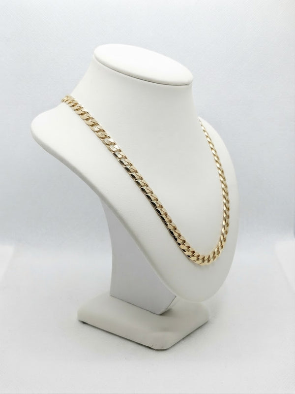 9K Yellow Gold Men's Curb Link Chain 21''