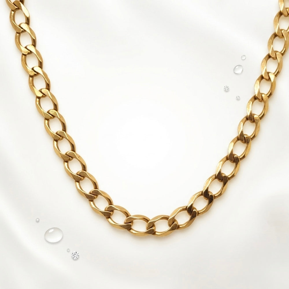 9K Yellow Gold Curb Link Chain 30.5''