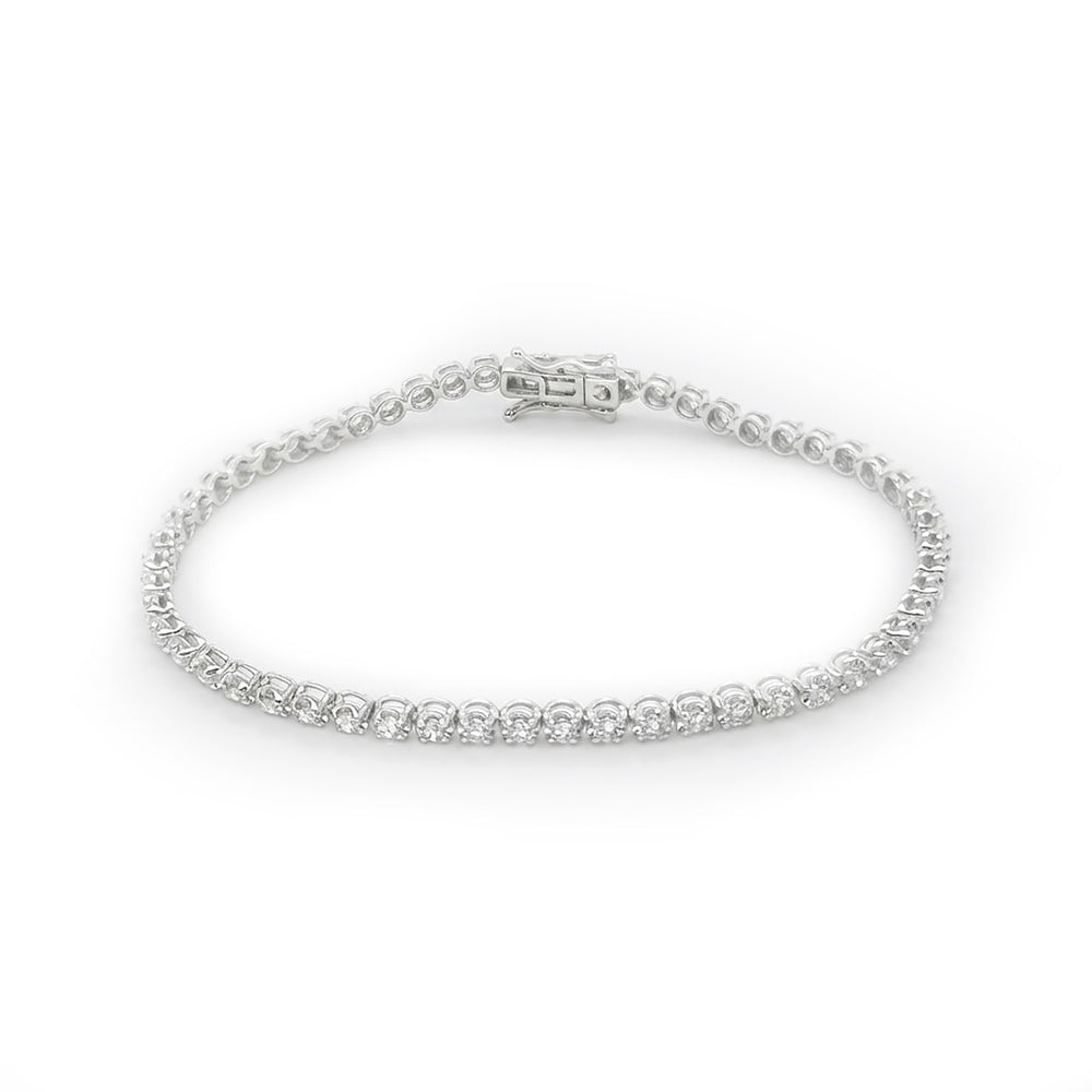 9K White Gold 2.00ct Diamond Tennis Bracelet 7,5''