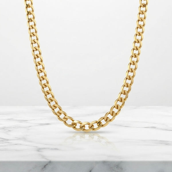 9K Yellow Gold Curb Link Chain 30.5''