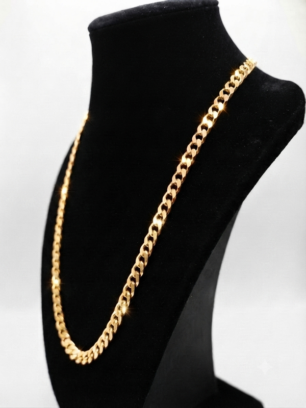 9K Yellow Gold Classic Curb Link Chain 24''