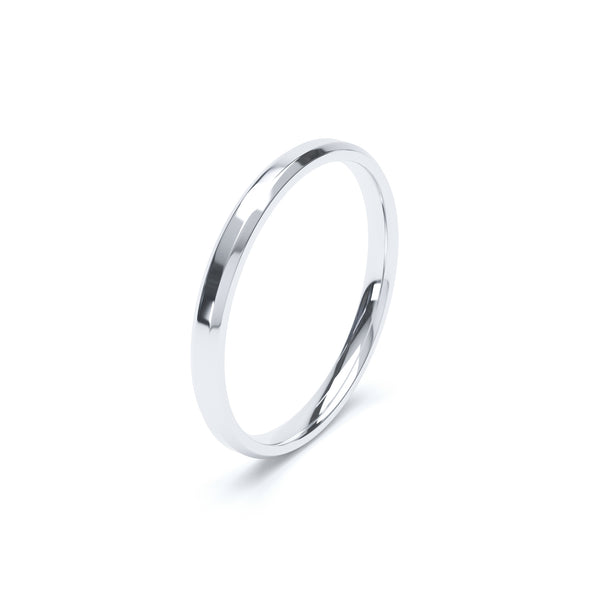 Ladies Bevelled Wedding Ring