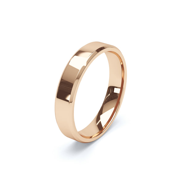 Ladies Bevelled Wedding Ring
