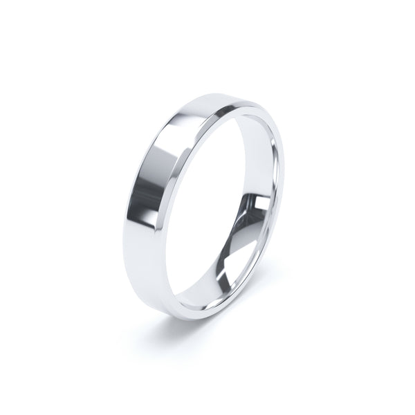 Ladies Bevelled Wedding Ring