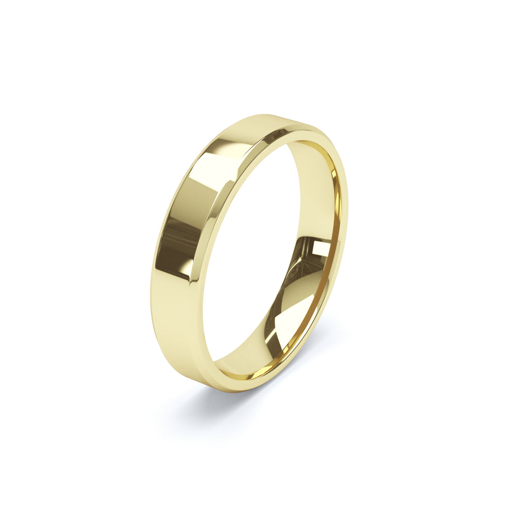 Ladies Bevelled Wedding Ring