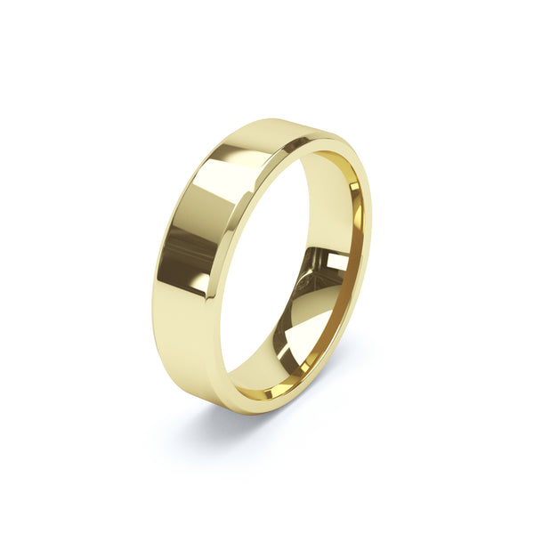 Ladies Bevelled Wedding Ring
