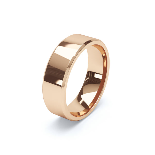 Ladies Bevelled Wedding Ring