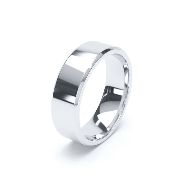 Ladies Bevelled Wedding Ring