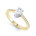 Diamond Engagement Ring with a Pear Shape diamond with shoulder set diamonds.