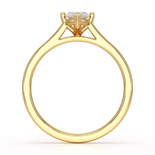 Diamond Engagement Ring- Marquise V Claw Tapered Shoulders