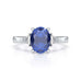 Sapphire trilogy with trillion cut side diamond Dress ring