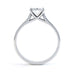 Cushion Cut Centre Stone, 4 claw, Diamond Engagement Ring with Tapered Shoulders