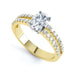 Diamond Engagement Ring- Oval Cut With Double Row Diamond Set Shoulders