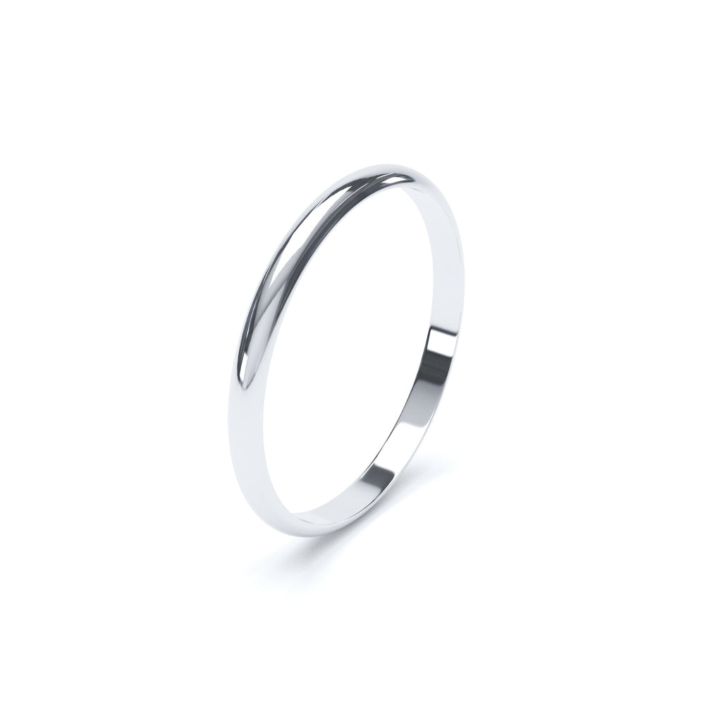 Mens D Shape Wedding Ring