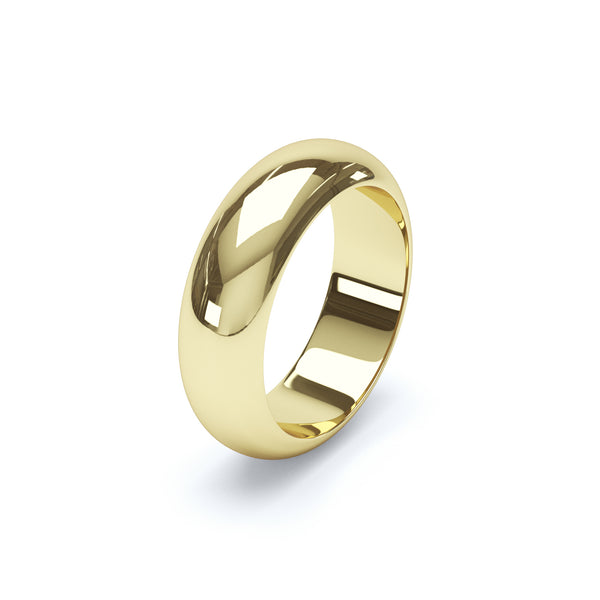 9ct yellow gold ring 5mm light band