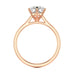 Diamond Engagement Ring- Rose Gold - Round Six Claw Tapered Shank