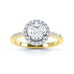 18ct Gold Halo Diamond Engagement Ring - Round Shape