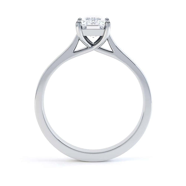 Emerald Cut Diamond solitaire Engagement Ring