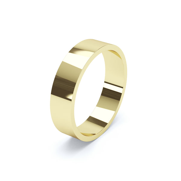 Mens Flat Wedding Ring