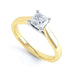 Radiant Cut Centre Stone, 4 claw, Diamond Engagement Ring with Tapered Shoulders
