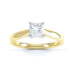 Radiant Cut Centre Stone, 4 claw, Diamond Engagement Ring with Tapered Shoulders
