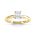 Cushion Cut Centre Stone, 4 claw, Diamond Engagement Ring with Tapered Shoulders