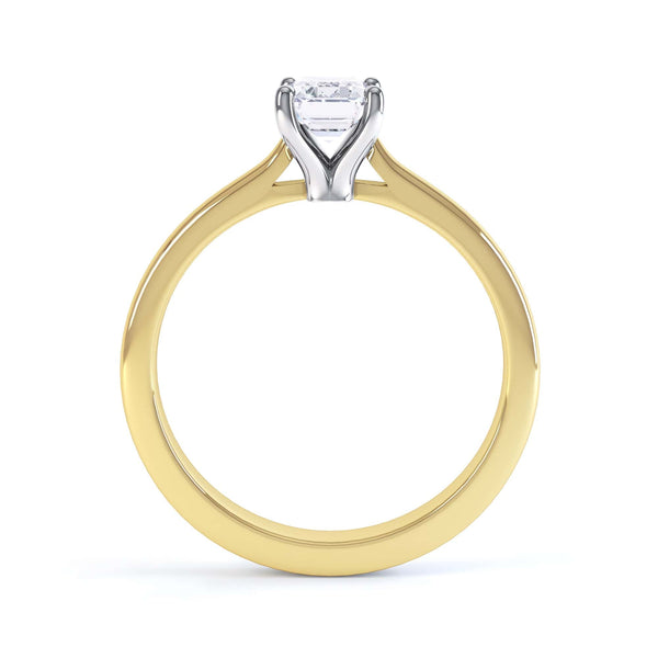 Emerald Cut Diamond Solitaire Engagement Ring