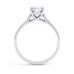 Radiant Cut Centre Stone, 4 claw, Diamond Engagement Ring with Parrallel Shoulders