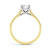 Radiant Cut Centre Stone, 4 claw, Diamond Engagement Ring with Parrallel Shoulders