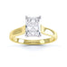 Radiant Cut Centre Stone, 4 claw, Diamond Engagement Ring with Parrallel Shoulders