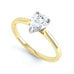 Diamond Solitaire Engagement Ring with Pear Shape Diamond and tapered point shoulders