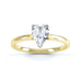 Diamond Solitaire Engagement Ring with Pear Shape Diamond and tapered point shoulders