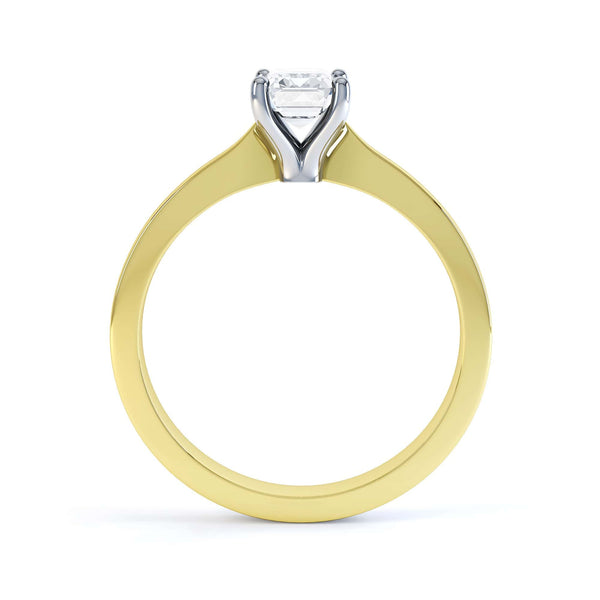 Emerald Cut Diamond Solitaire Engagement Ring