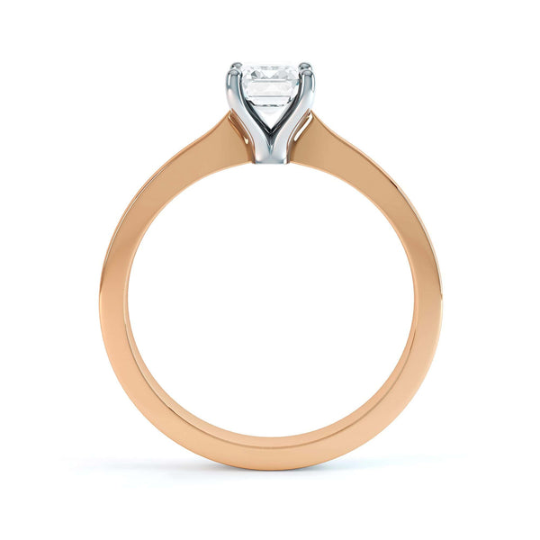 Emerald Cut Diamond Solitaire Engagement Ring