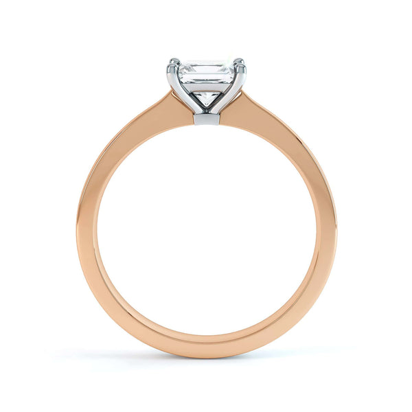 Princess Cut Centre Stone, 4 Claw, Knife Edge Shoulders, Diamond Engagement Ring