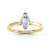 Marquise Cut Centre Stone, Two V claw, Diamond Engagement Ring with Knife Edge Splite Shoulders