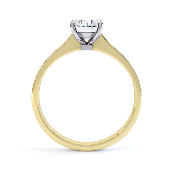 Diamond Engagement Ring Oval Centre Stone With Diamond Shoulders, Channel Set Shank