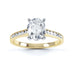 Diamond Engagement Ring Oval Centre Stone With Diamond Shoulders, Channel Set Shank