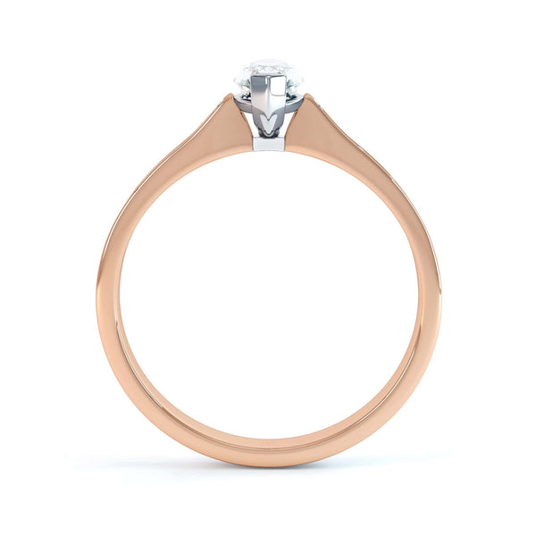 Marquise Cut Centre Stone, Two V claw, Diamond Engagement Ring with Channel set Shoulders