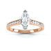 Marquise Cut Centre Stone, Two V claw, Diamond Engagement Ring with Channel set Shoulders