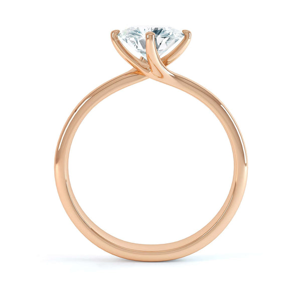 Round Brilliant Cut Centre Stone, Four Claw Twist, Diamond Engagement Ring