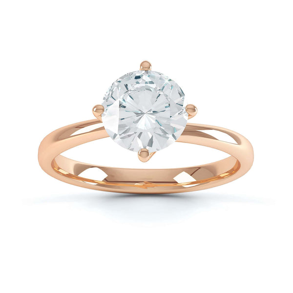 Round Brilliant Cut Centre Stone, Four Claw Twist, Diamond Engagement Ring