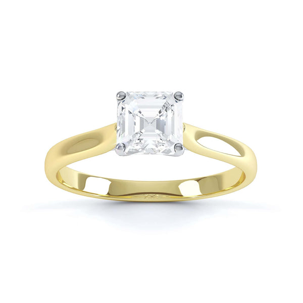 Princess Cut Centre Stone, 4 claw, Diamond Engagement Ring