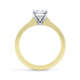 Oval Cut Centre Stone, 4 claw set, Diamond Engagement Ring with Parrallel Shoulders