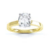 Oval Cut Centre Stone, 4 claw set, Diamond Engagement Ring with Parrallel Shoulders