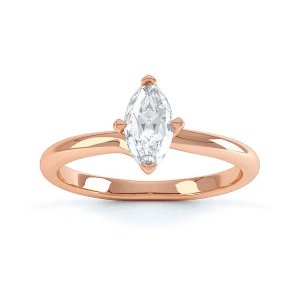 Marquise Cut Centre Stone, V claw, Diamond Engagement Ring with split shoulders