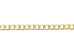9ct Gold Diamond cut flat hollow Curb Chain (3.3mm)